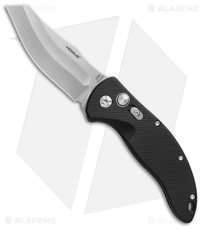 Hogue Knives EXA04 Wharncliffe Automatic Knife Matte Black (3.5