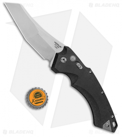 Hogue Knives EX-A05 Wharncliffe Automatic Knife Black (4" Stonewash)  34500