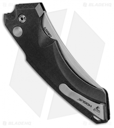 Hogue Knives EX-A05 Wharncliffe Automatic Knife Black (4" Stonewash)  34500