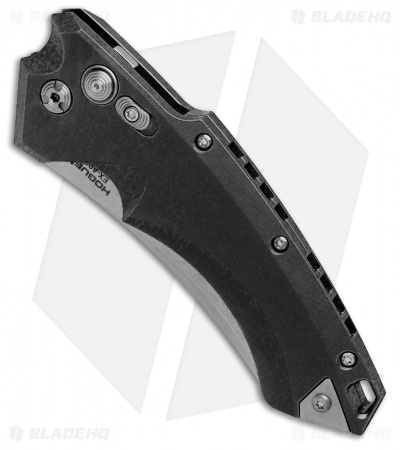 Hogue Knives EX-A05 Wharncliffe Automatic Knife Black (4" Stonewash)  34500