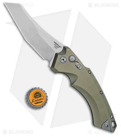 Hogue Knives EX-A05 Wharncliffe Automatic Knife OD Green (4" Stonewash)  34501