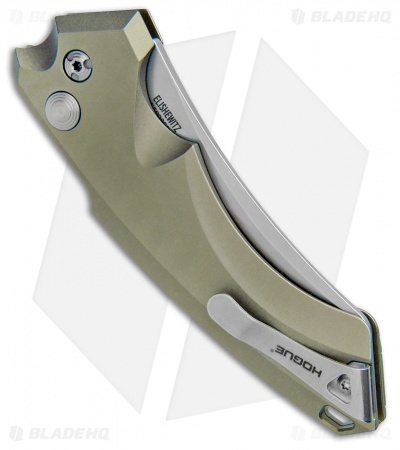 Hogue Knives EX-A05 Wharncliffe Automatic Knife OD Green (4" Stonewash)  34501