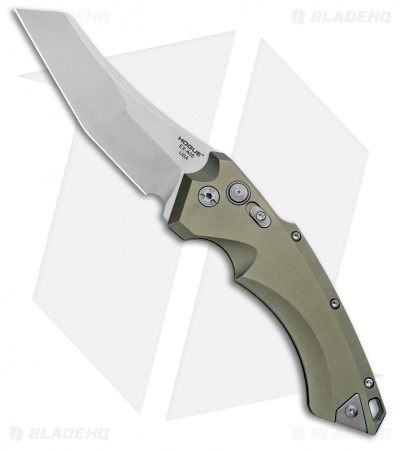 Hogue Knives EX-A05 Wharncliffe Automatic Knife OD Green (4" Stonewash)  34501