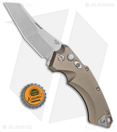 Hogue Knives EX-A05 Wharncliffe Automatic Knife FDE (3.5" Stonewash) 34524