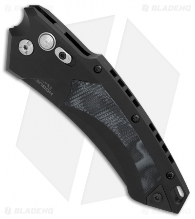 Hogue Knives EX-A05 Wharncliffe Automatic Knife Black G-Mascus (4" Black)
