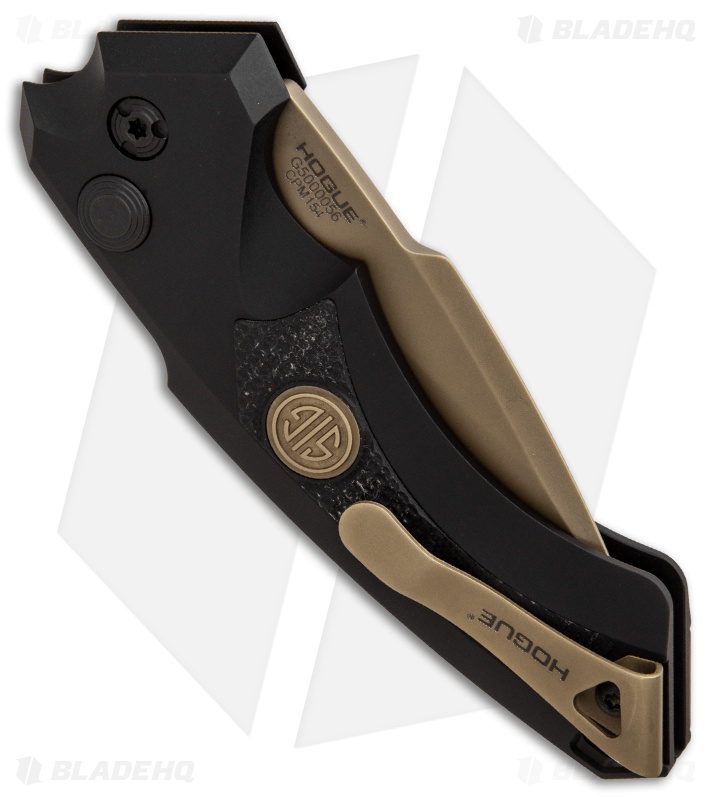 Hogue Sig Sauer EX-A05 Spear Point Automatic Knife Black (3.5" FDE) 36530
