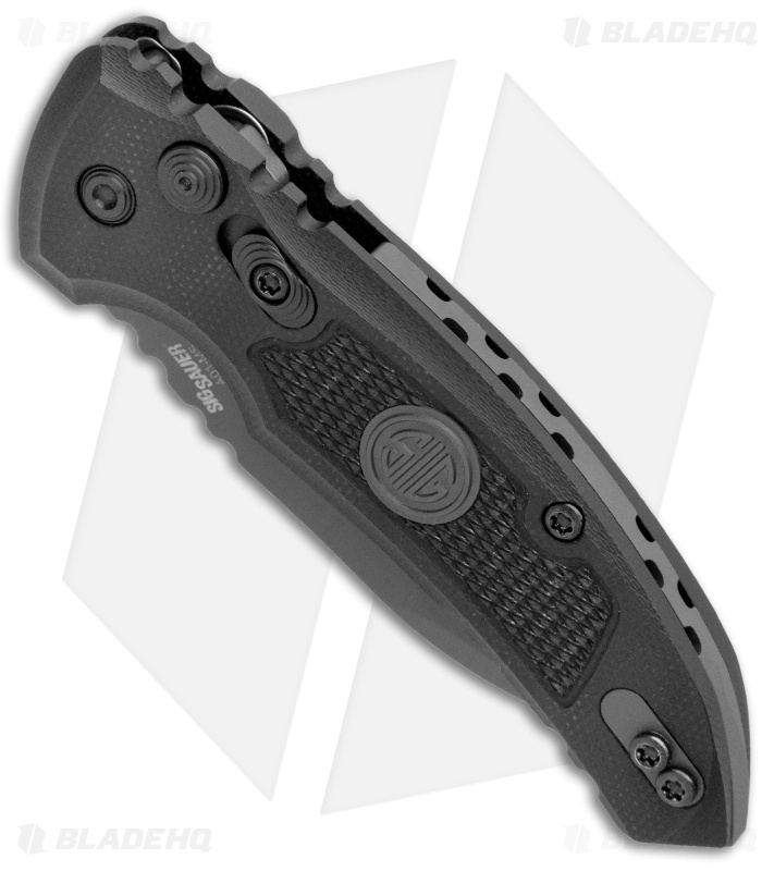 Hogue Knives A01 Microswitch Auto Knife Sig Medallion Wharncliffe (2.6" Black)