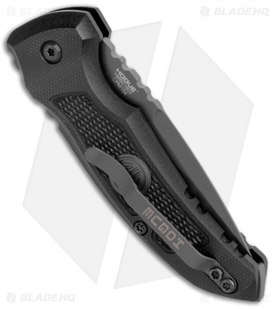 Hogue Knives A01 Microswitch Auto Knife Sig Medallion Drop Point (2.6" Black)