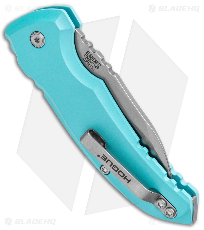 Hogue Knives A01 Microswitch Wharncliffe Automatic Knife Aqua (2.6" SW) 24103