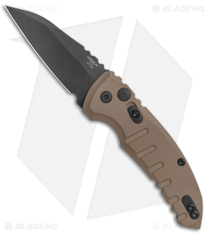 Hogue Knives A01 Microswitch Wharncliffe Automatic Knife FDE (2.6" Black)