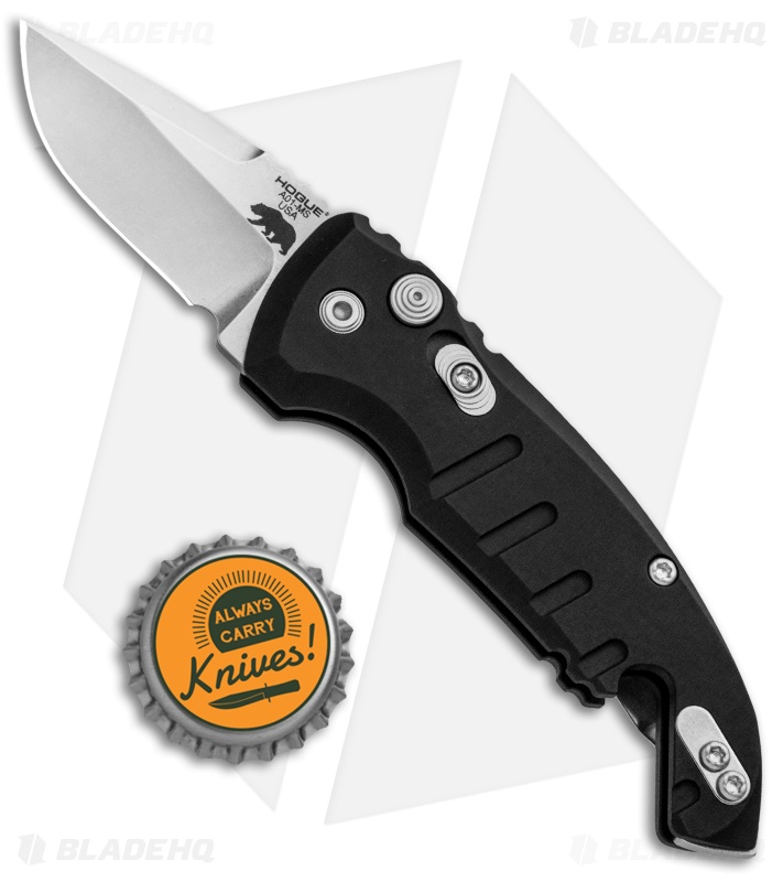 Hogue Knives CA Legal A01 Microswitch Automatic Knife Black (1.8" Stonewash)