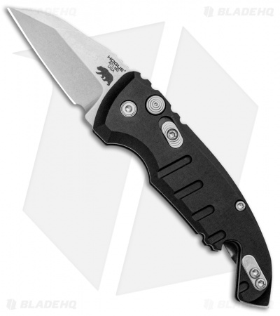 Hogue Knives CA Legal A01 Microswitch Wharncliffe Auto Knife Black (1.8" SW)