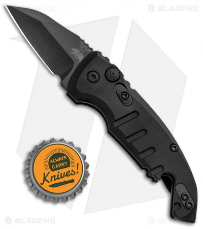 Hogue Knives CA Legal A01 Microswitch Wharncliffe Automatic Knife (1.8" Black)