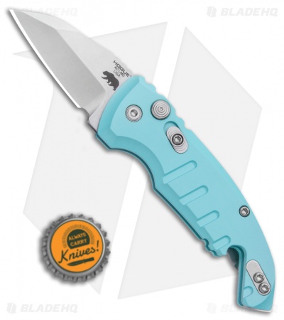 Hogue Knives CA Legal A01 Microswitch Wharncliffe Automatic Knife Aqua (1.8" SW)