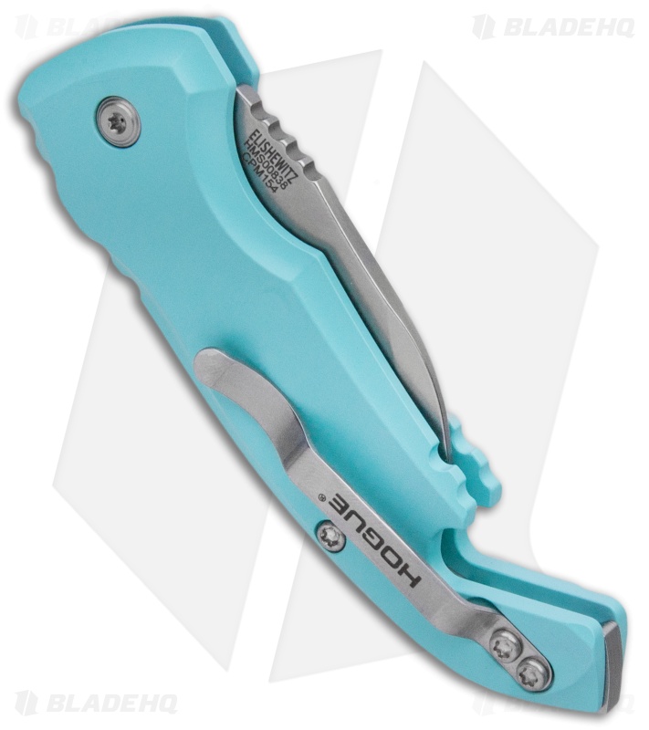 Hogue Knives CA Legal A01 Microswitch Wharncliffe Automatic Knife Aqua (1.8" SW)