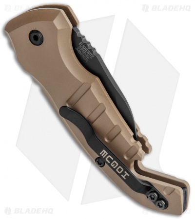Hogue Knives CA Legal A01 Microswitch Wharncliffe Auto Knife FDE (1.8" Black)