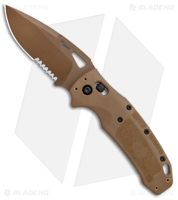 Hogue Sig Sauer EX-A01 Auto Knife | Coyote + Brown PVD | Blade HQ