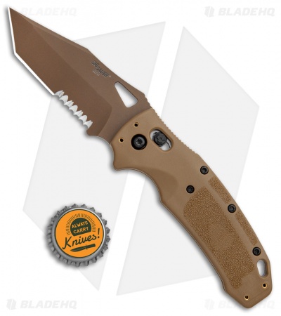 Hogue Sig K320 ABLE Lock Folding Knife Coyote Nylon Poly Tanto Serr (3.5" PVD)