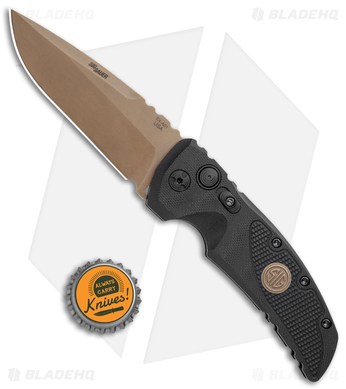 Hogue Sig Sauer EX-A01 Knife | Black + FDE Drop Point | Blade HQ