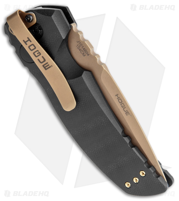 Hogue Sig Sauer EX-A01 Automatic Knife Black G-10 (3.5" FDE) 36130