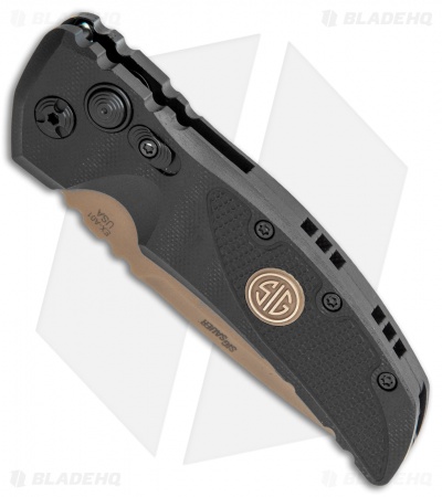 Hogue Sig Sauer EX-A01 Automatic Knife Black G-10 (3.5" FDE) 36130