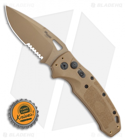 Hogue SIG K320A Automatic Knife Coyote Polymer Drop Point (3.5" Tan  Serr)