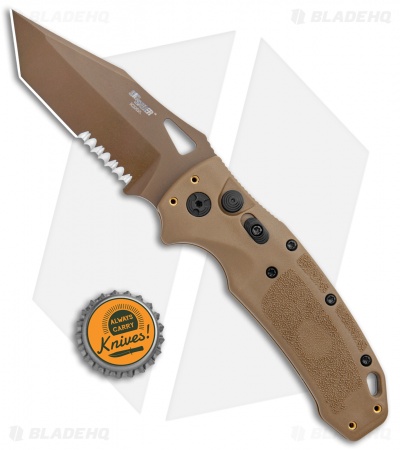 Hogue Sig K320A Automatic Tanto Knife Coyote Polymer (3.5" Tan Serrated)