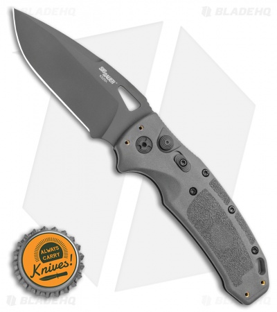 Hogue Sig k320A Tactical Automatic Knife Grey Polymer DP (3.5 Black)