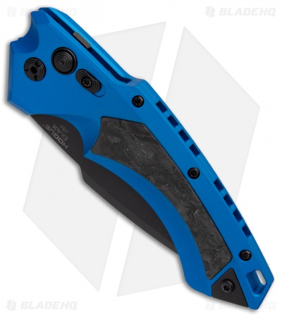 Hogue Knives EX-A05 Spear Point Auto Knife Blue/Marble CF (4" Black) Exclusive
