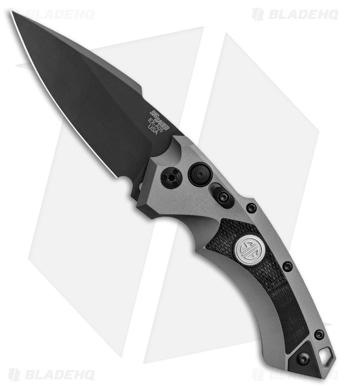 Hogue Sig Sauer EX-A05 Spear Point Automatic Knife Gray (3.5" Black) 36532