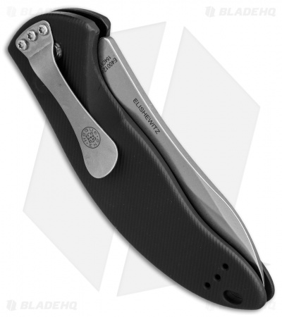 Hogue Knives EX-A04 Upswept Automatic Knife Black (4" Tumbled) 34416