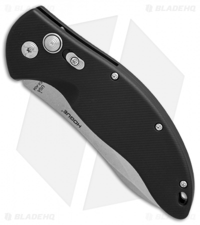 Hogue Knives EX-A04 Upswept Automatic Knife Black (4" Tumbled) 34416