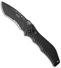 HTM Gun Hammer Radian Automatic Knife (3.5" Black Serr)