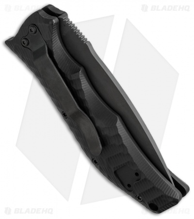 HTM Gun Hammer Tanto Automatic Knife (3.5" Black Serr)