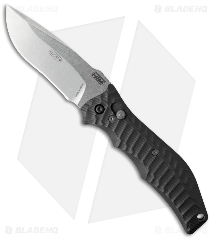 HTM Gun Hammer Bowie Automatic Knife (3.5" Stonewash)