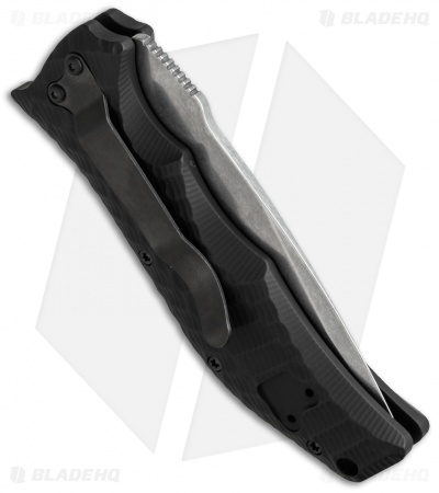HTM Gun Hammer Bowie Automatic Knife (3.5" Stonewash)