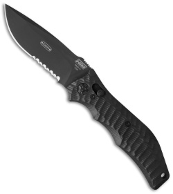 HTM Gun Hammer Bowie Automatic Knife (3.5" Black)