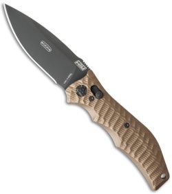 HTM Gun Hammer Torpedo Automatic Knife Flat Dark Earth (3.5" Black)