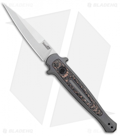 Kershaw Launch 8 Stiletto Automatic Knife Fat Carbon Snake (3.5" Stonewash) 