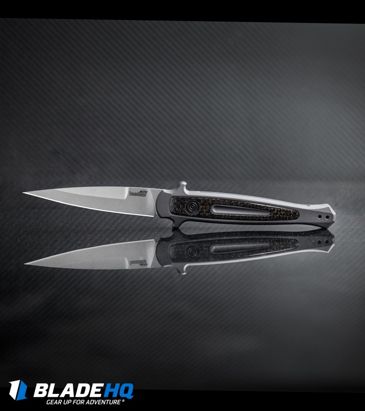 Kershaw Launch 8 Stiletto Automatic Knife LSCF (3.5" Stonewash) Blade HQ