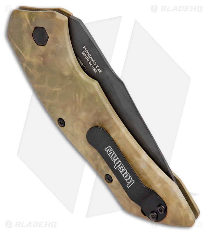 Kershaw BHQ Exclusive Launch 1 Automatic Knife Camo (3.4" Black) BHQ Exclusive