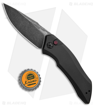 Kershaw Launch 1 Automatic Knife Black Aluminum (3.4" BlackWash) 7100BW