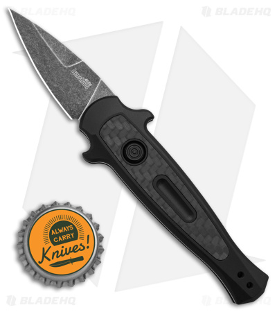 Kershaw Launch 12 CA Legal Mini Stiletto Automatic Knife Black/CF (1.9"Black SW)