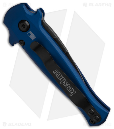 Kershaw Launch 12 CA Legal Mini Stiletto Automatic Knife Blue/CF (1.9" Black SW)