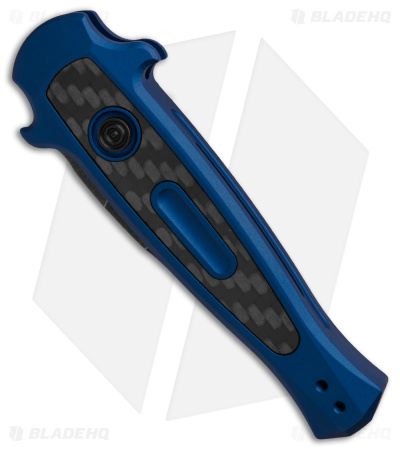 Kershaw Launch 12 CA Legal Mini Stiletto Automatic Knife Blue/CF (1.9" Black SW)