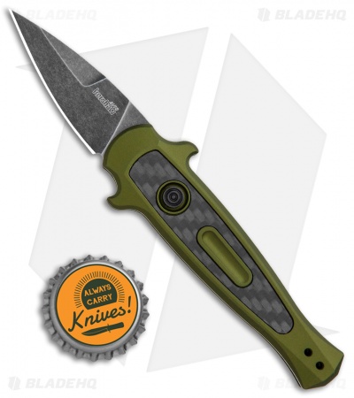 Kershaw Launch 12 CA Legal Stiletto Automatic Knife OD Green (1.9" Black SW) 