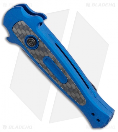 Kershaw Launch 12 Mini Stiletto Automatic Knife Blue/CF (2.5" Black) 7125BLUBLK