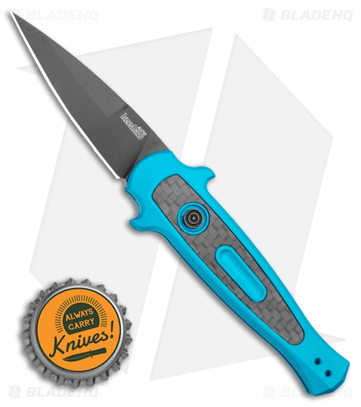 Kershaw Launch 12 Mini Stiletto Automatic Knife Teal (2.5" Black)