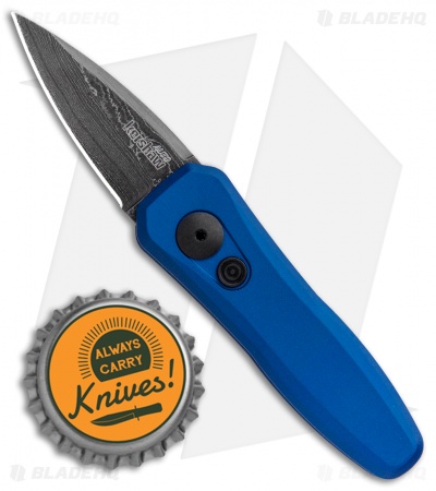 Kershaw Launch 4 CA Legal Automatic Knife Blue (1.9" Damascus) BHQ Exclusive