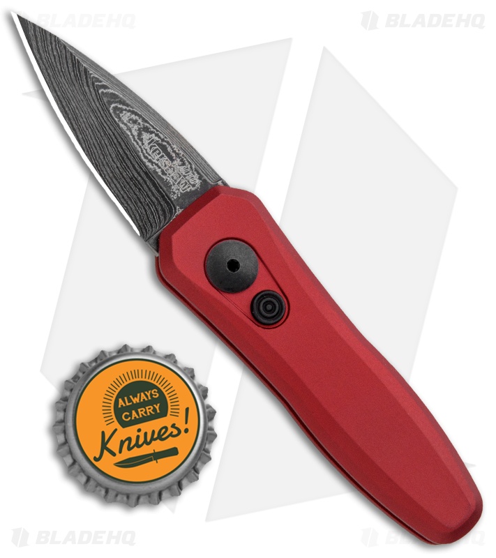 Kershaw Launch 4 CA Legal Automatic Knife Red (1.9" Damascus)